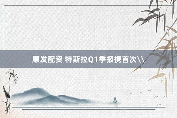 顺发配资 特斯拉Q1季报携首次\