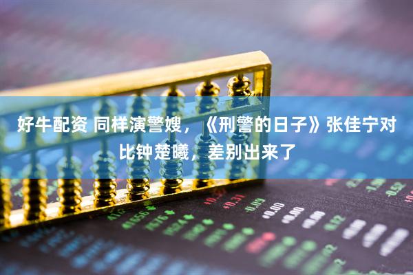 好牛配资 同样演警嫂，《刑警的日子》张佳宁对比钟楚曦，差别出来了