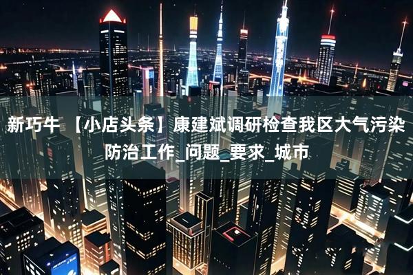 新巧牛 【小店头条】康建斌调研检查我区大气污染防治工作_问题_要求_城市