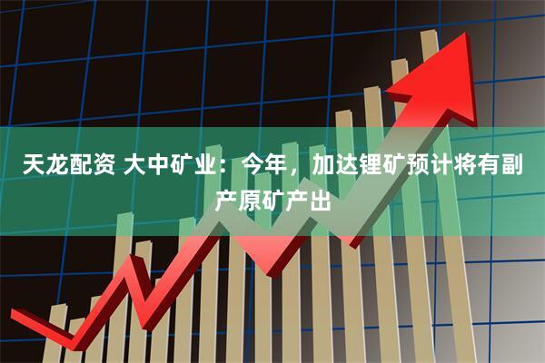天龙配资 大中矿业：今年，加达锂矿预计将有副产原矿产出