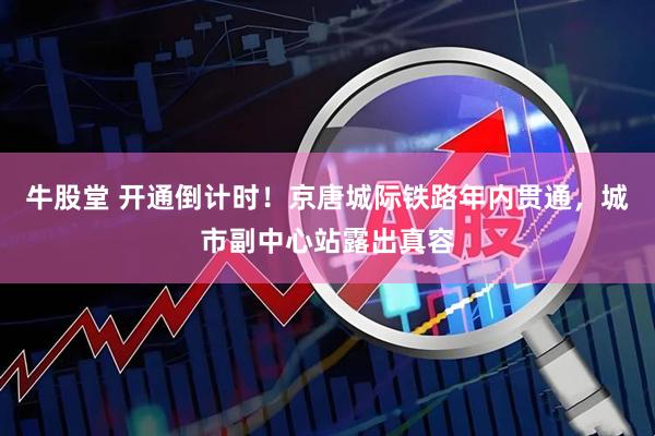 牛股堂 开通倒计时！京唐城际铁路年内贯通，城市副中心站露出真容