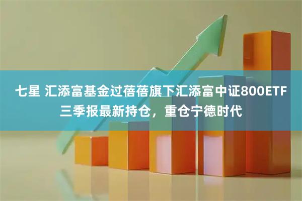 七星 汇添富基金过蓓蓓旗下汇添富中证800ETF三季报最新持仓，重仓宁德时代